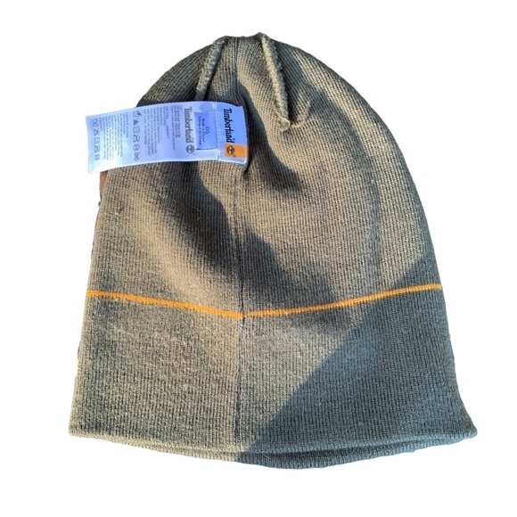 Timberland Recycled Tonal 3D Olive Green Beanie Winter Hat - Picture 2 of 7